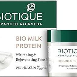 Biotique Milk Protein Instant Glow Brightening Face Pack For All Skin Types, 50gm-image-23