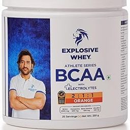 Athlete Series BCAA - 250g | Trusted By M.S. Dhoni & Kedar Jadhav | 5g BCAA (2:1:1 Ratio) + 500mg Glutamine | Enhanced Muscle Recovery & Endurance (250 Gm, Orange)-image-45