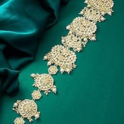 ™ Vibrant Green Kundan Jhumka Earrings – A Symbol of Grace and Beauty-image-2