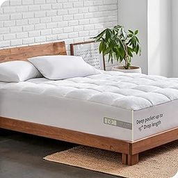 Day Care Hotel Quality Mattress Topper Quilted Fluffy Premium Cotton Finished Mattress Pad 1500-GSM Double Bed King Size 60 x 78 Inch Quilted Topper for Best Sleeping - (6x6.5 Feet_White)-image-42