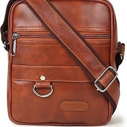 Vegan Leather Small Sling Bag for Men | Chest Slinger bag | Crossbody Bag | Side Bag Men | Mini Vegan Leather Slings | Corporate Gift Item | Passport Sling.-16