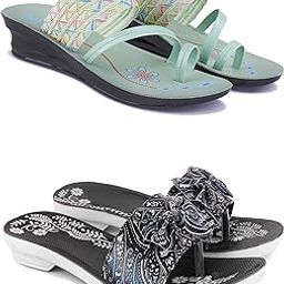 Women's Comfortable Sandal,Casual Lightweight Sandal for Everyday Wear |(2-COMBO)-1954-1967-25