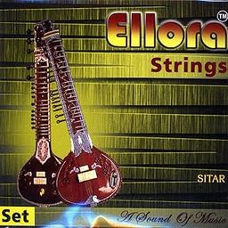 Ellora Complete Set Of Sitar Strings And Sympathetic Tarabh 7+13 German Roselu-image-1