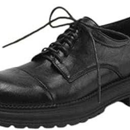 Women's Lace-Up Shoes Round Low Heel Shoes Solid Color Rubber Sole Footwear-image-45