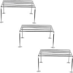 Dolin Decor Premium Stainless Steel (Ss) Plants Stands for Indoor & Outdoor Living Room, Balcony, Anti Rust Flower Pot Holder Gamla Support (Silver_66, Set of 2)-image-55