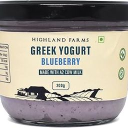 Highland farms Greek Yogurt | Free range A2 cow milk | Hand crafted | Preservatives Free | Traditional Method | Blueberry | 200g-image-53