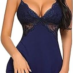 Babydoll Lingerie for Women, Knee Length Night Dress-image-27