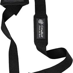GYMRAT™ Weight Lifting Straps with Padded Neoprene for Deadlifts, Strength Training, Gym Workouts - 22" Cotton Straps for Men & Women | Premium Fitness Gear (DEADLIFT STRAPS, BLACK)-image-104