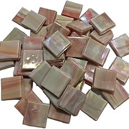 Sai Mosaic Art Coral Peach Pink HK027 Glass Mosaic 15x15mm Tiles 100 gm Pack-image-44