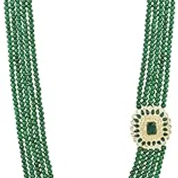 i jewels 5 Layered Traditional Gold Plated Dulha Moti Mala with Beaded Maharaja Haar/Groom Necklace For Men-picture-20