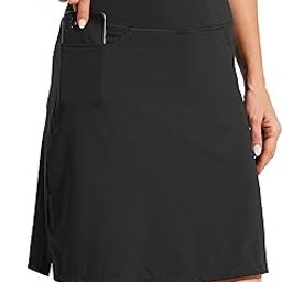 Willit Women's 19" Skort Skirt Tennis Golf Athletic Skirt Knee Length Casual Lightweight Skort with Pockets-image-55
