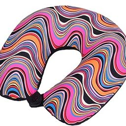 METRON Rainbow Print Dual Comfort Micro Beads U Shaped Travel Airplane Car Bus Head Support Neck and Cervical Pillow (Random Colour)-image-14