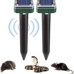Mole Repellent Solar Powered, Waterproof Vole Chipmunk Repellent Outdoor,Ultrasonic Gopher Repellent for Lawn Garden, Mole Deterrent,Groundhog Repeller, Snake(2 Pcs)-picture-4