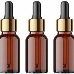 PACKCESS 10ML Amber Glass Dropper Bottle With Golden Black Silicon Teat | Refillable, Reusable | Leak Proof For Essential Oils, Blends | DIY Face Oil & Perfume Bottle (10)-46