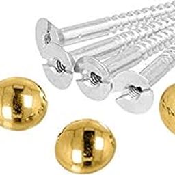 Rely®⇒VP INDUSTRIES (Pcs-15) 38 mm Screw with 12 mm Round Mirror cap Brass Finish | Dome Decorative Cap Advertising Glass Mirror Nail and Screw-picture-10