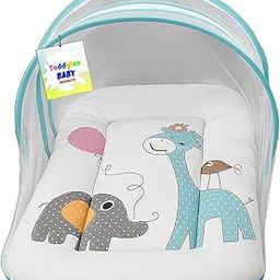 Toddylon Baby Bed New Born Baby Bedding Set | Mattress | Mosquito Net | Insect Protector | Baby Beds | Infants | Carry Bag | Essentials (0-6 Months)-image-8
