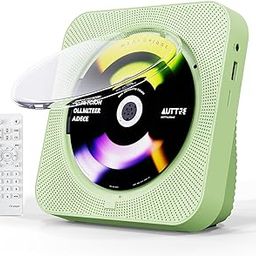 CD Player Portable Bluetooth 5.1 Desktop CD Player with HiFi Sound Speakers,Remote Control,Dust Cover,LED Display,Boombox FM Radio,USB/AUX for Home,Kids (Green)-15
