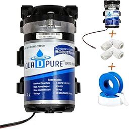Aqua D Pure RO 100 GPD 24V Booster Pump with Pump Connector (2 Pieces , Silver/Black)-17