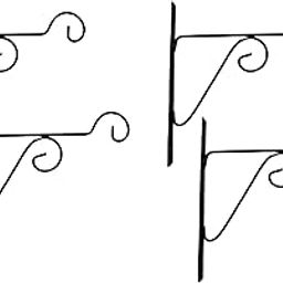 NAYRA Black Color Metal Wall Hanging Brackets for hanging Planters - Metal Hanging Hooks, Holder for Indoor Outdoor Planters Flower Pot Home décor Storage Organiser(Set of 4)-18