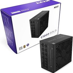 NZXT C1000 Gold ATX 3.1 (2024) - Fully Modular Low-Noise PC Gaming Power Supply - 1000 Watts - 80 Plus Gold - 12V-2x6 Connector - Zero Fan Mode - 100% Japanese Capacitors - Black - PA-0G2BB-UK-27