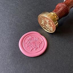 Wax Seal Stamp (Rose) Sealing Wax Stamp Vintage Removable Brass Head Wooden Handle Excellent for Adding Charm to Cards, Envelopes, Wedding Invitations, Wine Packages, and Gift Wrapping-image-33