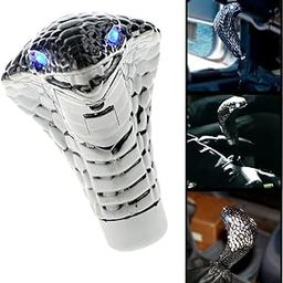 Chrome Cobra Snake Red LED Eye Car Manual Gear Shift Knob Handle Shifter Lever-20