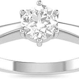 18k (750) White Gold and Solitaire Ring for Women-image-15