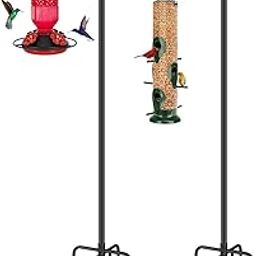 FEED GARDEN Shepards Hooks for Outdoor Bird Feeder Pole 92 Inch Adjustable Tall Heavy Duty Shepherds Hooks for Hanging Plant Baskets, Solar Lights, Wedding Decor, Lanterns, Black (2 Pack)-image-23