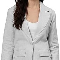 Women Grey Solid Single-Breasted Long Sleeves Casual Blazer-image-58