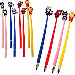 Birthday Popper Never Ending Pencil for Kids as Birthday Return Gifts - 12 Pcs Superhero Theme Infinity Pencils |Fancy Pencil for Kids| Pencil for School | Aesthetic Pencil, Cute Neverending Pencil-image-92