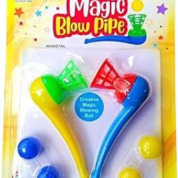 NIYANETAIL Floating Blow Ball Toy Tube, Magic Blow Pipe Set, Creative Magic Blowing Ball Toy Party Game for Kids and Adults Set of 2(Multicolor)-image-52