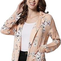 Women Polyester Blend Casual Printed 3/4th Sleeve Regular Sleeve Shrug (L, Multi) gifts for women-picture-30