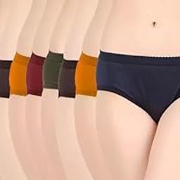 Women Comfortable Pure Cotton Panties (_Solid-5-80 Pack of 10) Multicolour-image-72