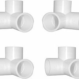 Aitchcy Three way PVC Elbow 25mm | 3Way elbow for 25mm PVC pipe | 3 Way PVC Pipe Joint | Threeway Connector for Furnitures & Structures | 3-Way Connectors Heavy duty (4 Pc Pack)-0