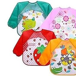 CHILDCHICCHILDCHIC Feeding Bib Full Sleeves Washable Waterproof For Babies Kids New Born Baby Products Toddler Travelling Smock for Eating Feeding 0 To 2 Years Soft-27