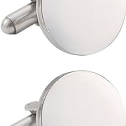 2X Dress Shirt Cuff Links Mens Cufflinks for Dress Shirt Valentines Business Silver-picture-36