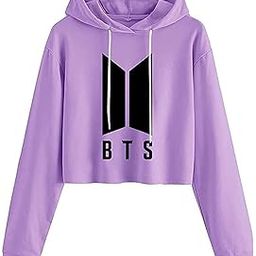 NinfinWomen and Girls Crop Hoodie, BTS,Lavander for Winters-image-69
