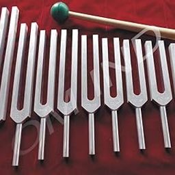Om Industries 9 Sacred Solfeggio Heavy Tuning Fork with Mallet & Velvet Bag-image-53