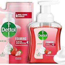 Dettol Foaming Handwash Pump + Refill Combo, Strawberry (250ml + 200ml) Pack of 2 | Rich Foam | Moisturizing Hand Wash | Soft on Hands-53