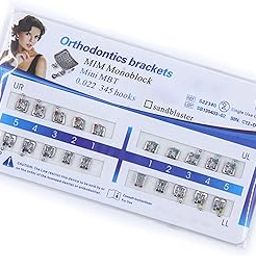 KJC Dental Orthodontic MIM Monoblock Mini MBT 0.022 Slot, 345 Hooks Brackets (1 PKT)-image-1