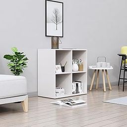 Bniture Book Shelf for Home, Engineered Wood Bookshelf Multipurpose Study Room Home Decor Storage Rack Showcase Organizer for Living Room, Bedroom, Office (BS115) (Frosty White)-10