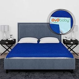 OYO BABY Extra Absorbent Waterproof Baby Dry Sheet Double Bed (260 x 200cm) | Quick Dry Sheet for New Born Baby Bed Protector, Soft & Breathable Rubber Sheet for Bed|Royal Blue-image-99
