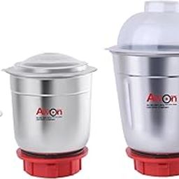 Awon || Mixer grinder 3 pc jar set | Compatible with Maharaja MG | 300+800+1200ml Jar set | 4 teeth high grade-image-4