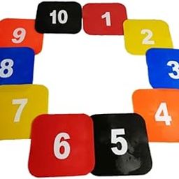 SAZ DEKOR 10x 9inch Flat Square Spot Markers Bright for Outdoor Sports Practicing Yard-image-56