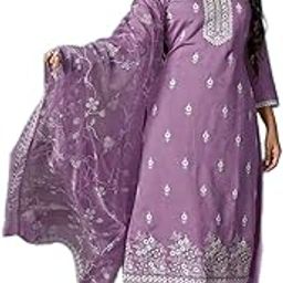 Women's Embroidered Cotton Ethnic Set with Dupatta, Traditional Ethnic Wear|Cotton Blend Kurta Set for Woman|Women's Embroidered Kurta Set|Woman's Kurta Pant Set-image-83