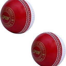 CW Spin Poly Soft PVC Sports Cricket Ball Suitable for General Training & Practice, Coaching - Set of 2 (Red & White, Junior, Senior)-image-20