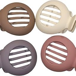 Ashkash 2Pcs Flat French Round Shape (Matte) Hair Claw Clip Set, Non-Slip Duckbill Clips, Plastic Hair Clip, Elegant Hair Accessories for Women and Girls, Thin or Thick Hair - Random Color-image-9