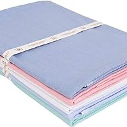 Maharaja Men's Poly Cotton Unstitched 2.5 m Plain Shirt Fabric (Free Size) -Set of 5-image-19