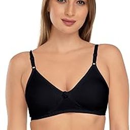 Women's Brassiere Soft Cotton Non-Padded Wire-Free Everyday Use Full Coverage T-Shirt Bra with Concealed Shaper Panel and Adjustable Straps - NLBLA-image-34