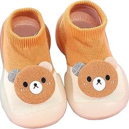 Kid's Multicolor Panda Face Shape Cotton and Silicon Rubber base Shoes Cum Socks, Antislip Soft Sole Children's Shoes-image-96